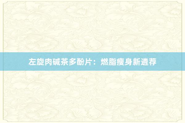 左旋肉碱茶多酚片：燃脂瘦身新遴荐